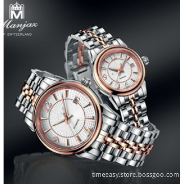 Classic Steel Watch for Couple